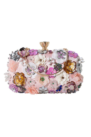 Handmade Beaded Flowers Handbag