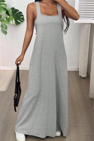 Solid Color Two Piece Set Maxi Dress