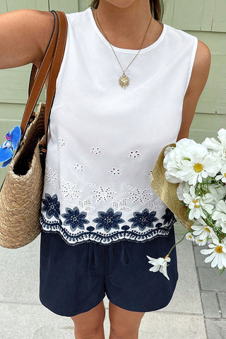Round Neck Hollow Design Two Piece Set
