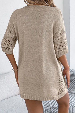 Fashion Hollow Half Sleeve Casual Tops