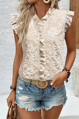 Fashion Ruffle Design Cute Casual Tops