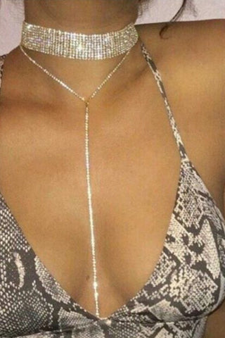 Diamond Multi-layer Design Necklace