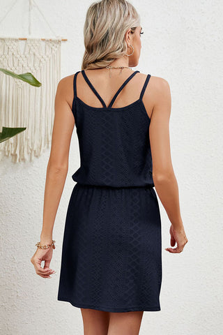 Fashion Solid Color Drawstring  Casual Dress