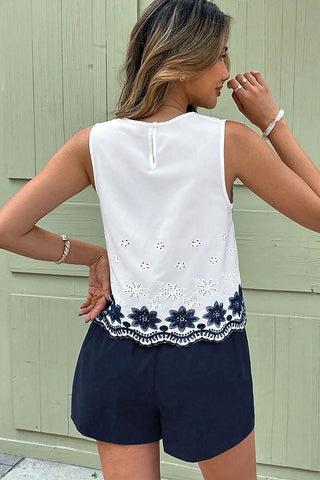 Round Neck Hollow Design Two Piece Set