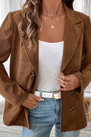 Fashion Lapel Button Solid Color Casual Tops