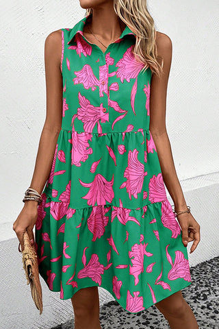 Fashion Floral Print Casual Mini Dress