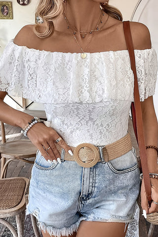 Fashion Off The Shoulder Lace  Sexy Tops