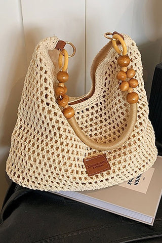 Fashion Cute Color Block Weave Bag