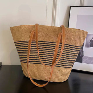 Fashion Stripe Print Women Knitted bag