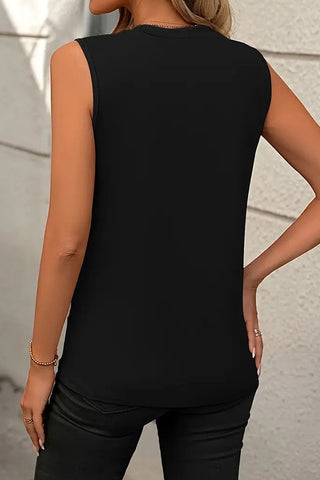 Fashion Solid Color Round Neck Casual Tops