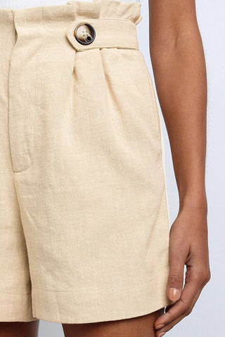 Fashion High Waist Solid Button Shorts