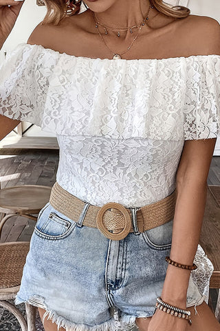 Fashion Off The Shoulder Lace  Sexy Tops