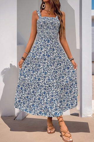 beachsissi Fashion Smocked Floral Print Casual Dress