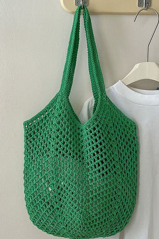 Fashion Solid Color Weave Handbag