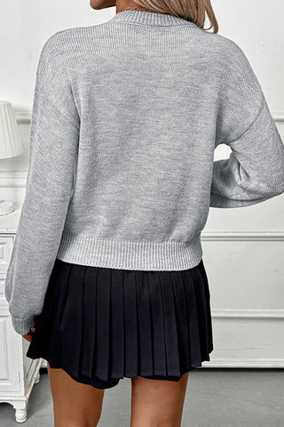 Fashion Solid Color Long Sleeve Casual Sweater