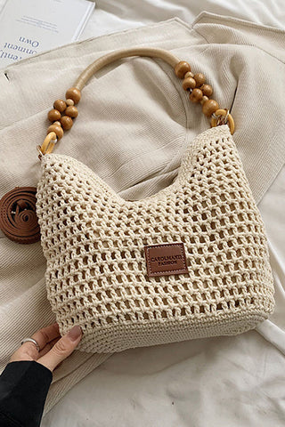 Fashion Cute Color Block Weave Bag