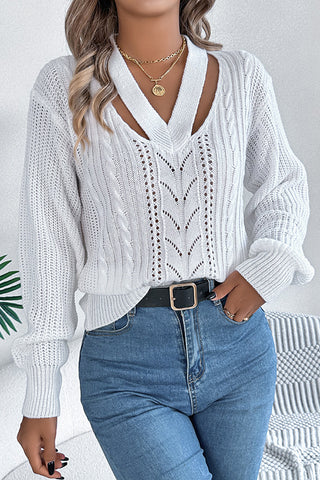 Fashion V Neck Solid Color Casual Tops