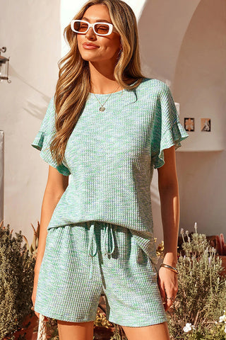 Fashion Round Neck Casual Two Piece Set