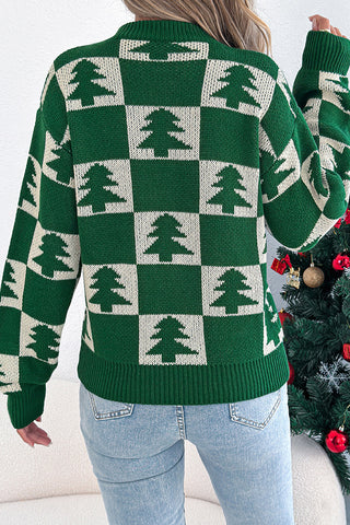 Fashion Printed  Long Sleeved Casual Sweater