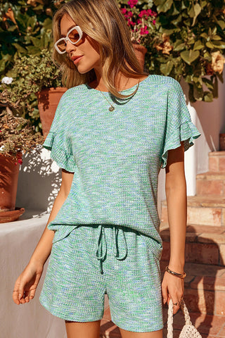 Fashion Round Neck Casual Two Piece Set