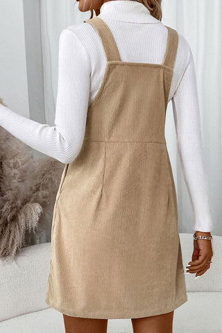 beachsissi Fashion Button Side Casual Dress With Pocket