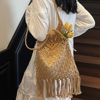 Bohemia Tassel Design Cute Weave Handbag