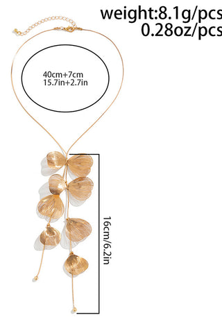 Vintage Ginkgo Biloba Leaves Necklace