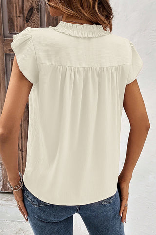 Fashion Solid Color V Neck Casual Tops