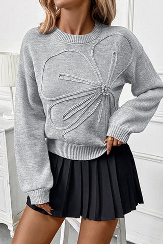 Fashion Solid Color Long Sleeve Casual Sweater