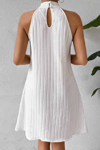 Fashion Solid Color Sleeveless Casual Mini Dress