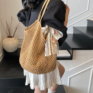 Fashion Cute Bow Hollow Weave Bag