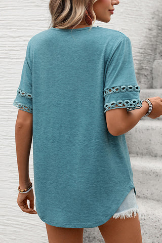 Fashion V Neck Casual Solid Tops
