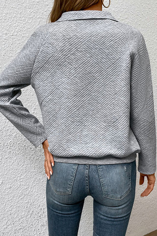 Solid Color Flip Collar Casual Hoodie With Pocket