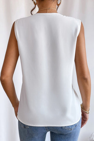 Solid Color Layered V Neck Vest Top