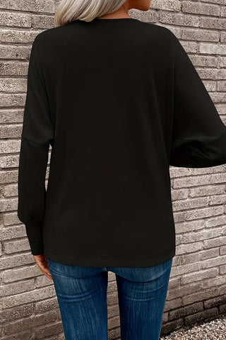 Fashion Solid Color Cowl Neck Casual Top