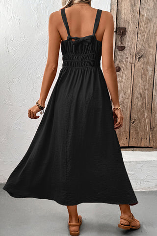 beachsissi V Neck Solid Color Casual Dress