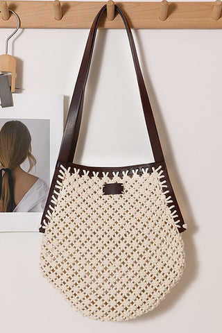 Geometric Design Resort Style Weave Bag