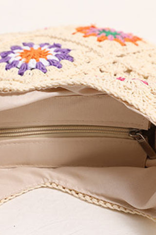 Ethnic Style Colorful Hollow Weave Bag
