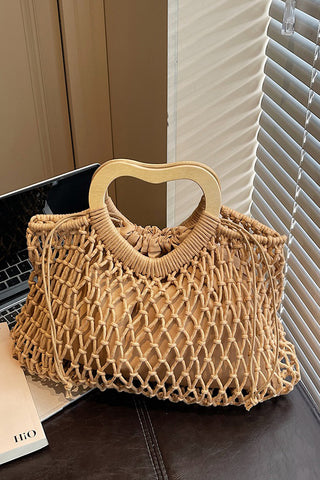 Fashion Hollow Design Weave Handbag