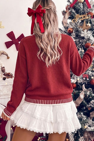 Christmas Vintage Style Round Neck Sweater