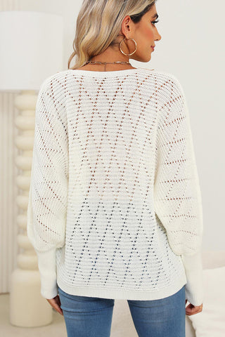 Lace Patchwork V Neck Batwing Sleeve Top