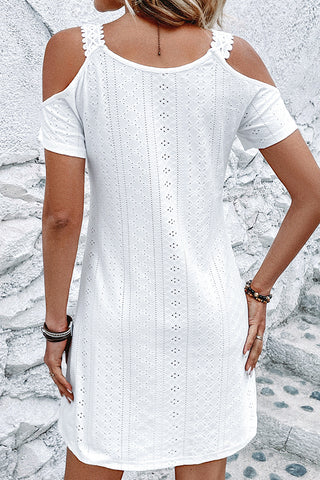 Lace Patchwork Solid Casual Mini Dress