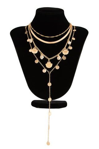 Fashion Seashells Conches Layered Necklace