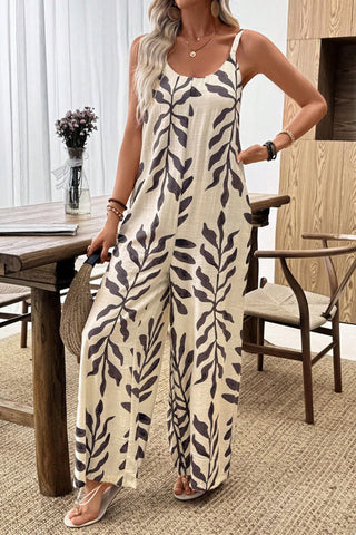 Holiday Style Printed Casual Jumpsuit