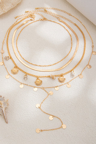 Fashion Seashells Conches Layered Necklace