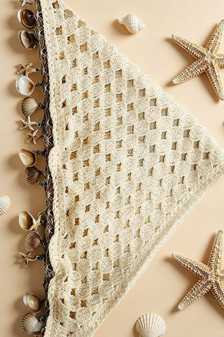 Fashion Shell Starfish Knitted Hollow Headscarf