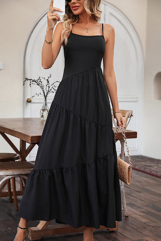 Solid Color Sleeveless Maxi Dress