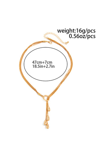 Minimalist Water Drop Pendant Tassel Necklace