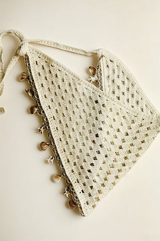 Fashion Shell Starfish Knitted Hollow Headscarf