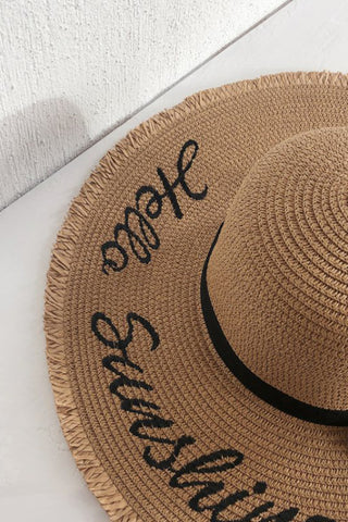 Fashion Bow Letter Design Weave Hats